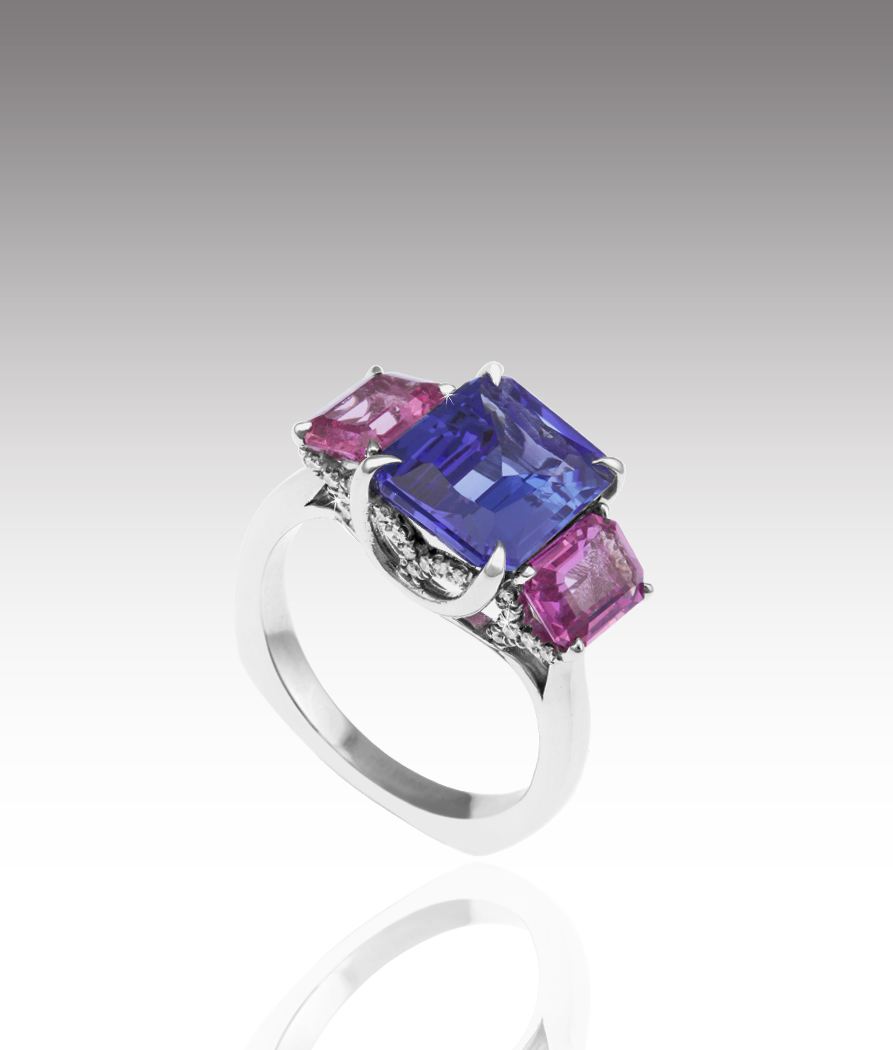 Tanzanite And Pink Sapphire Ring Dbs Fine Jewelers